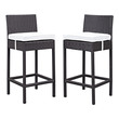 bar stool chairs white Modway Furniture Bar and Dining Espresso White