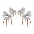 dining chairs wood and fabric Modway Furniture Dining Chairs Dining Room Chairs Light Gray
