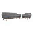 sofa set with chaise Modway Furniture Sofas and Armchairs Expectation Gray