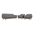 velvet sofa Modway Furniture Sofas and Armchairs Expectation Gray
