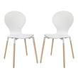 white padded dining chairs Modway Furniture Dining Chairs White
