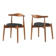off white dining room sets Modway Furniture Dining Chairs Dark Walnut Black