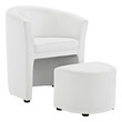 designer leather armchair Modway Furniture Sofas and Armchairs White