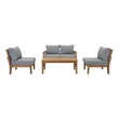 furniture for covered patio Modway Furniture Sofa Sectionals Natural Gray