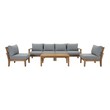 garden table and corner sofa Modway Furniture Sofa Sectionals Natural Gray