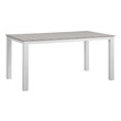 wood breakfast table Modway Furniture Bar and Dining White Light Gray