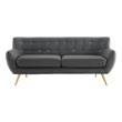 velvet sectional sofa bed Modway Furniture Sofas and Armchairs Gray