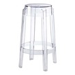 kitchen island stools with backs swivel Modway Furniture Bar and Counter Stools Clear