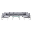 beige patio set Modway Furniture Sofa Sectionals White Gray