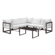 outdoor corner sofa bed Modway Furniture Sofa Sectionals Brown White