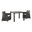 cane table and chairs Modway Furniture Bar and Dining Outdoor Dining Sets Brown White