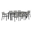 black wicker table Modway Furniture Bar and Dining Brown Gray