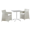 dining chairs for wood table Modway Furniture Bar and Dining Gray White