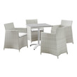 black outdoor dining set Modway Furniture Bar and Dining Gray White