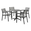 garden table and two chairs Modway Furniture Bar and Dining Brown Gray