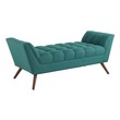 accent chairs with blue Modway Furniture Benches and Stools Ottomans and Benches Teal