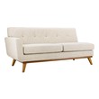 fabric and leather sectional Modway Furniture Sofas and Armchairs Beige