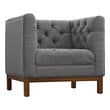 accent chair black leather Modway Furniture Sofas and Armchairs Gray