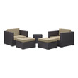 furniture and patio Modway Furniture Sofa Sectionals Espresso Mocha