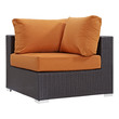 garden corner lounge set Modway Furniture Sofa Sectionals Espresso Orange