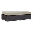 white fabric storage ottoman Modway Furniture Sofa Sectionals Ottomans and Benches Espresso Beige
