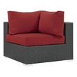 outdoor and patio Modway Furniture Sofa Sectionals Canvas Red