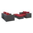 patio furniture sectional sofa Modway Furniture Sofa Sectionals Canvas Red