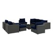 corner lounge outdoor furniture Modway Furniture Sofa Sectionals Canvas Navy