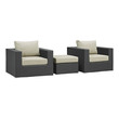 sectional lounges Modway Furniture Sofa Sectionals Canvas Antique Beige