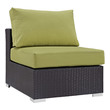 armless patio loveseat Modway Furniture Sofa Sectionals Espresso Peridot