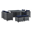 small folding table and chairs Modway Furniture Bar and Dining Canvas Navy