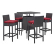 polywood stool Modway Furniture Bar and Dining Espresso Red
