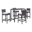 bar with swings for seats Modway Furniture Bar and Dining Espresso White