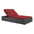 Outdoor Beds Modway Furniture Sojourn Chocolate Red EEI-1983-CHC-RED 889654119357 Daybeds and Lounges Red Burgundy ruby Aluminum Frame Aluminum Alumin Aluminum Synthetic Rattan Chaise 