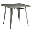 six person dining table set Modway Furniture Bar and Dining Tables Dining Room Tables Gunmetal