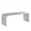 gray ottoman storage bench Modway Furniture Benches and Stools Silver