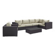 corner garden sofa black Modway Furniture Sofa Sectionals Espresso Beige
