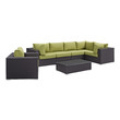patio dining set with sofa Modway Furniture Sofa Sectionals Espresso Peridot