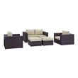 corner sofa dining set outdoor Modway Furniture Sofa Sectionals Outdoor Sofas and Sectionals Espresso Beige