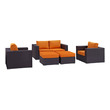 sofa sectional deals Modway Furniture Sofa Sectionals Espresso Orange