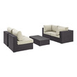 outdoor set sofa Modway Furniture Sofa Sectionals Espresso Beige