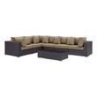 cheap outdoor patio sectional Modway Furniture Sofa Sectionals Espresso Mocha
