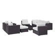high quality aluminum outdoor furniture Modway Furniture Sofa Sectionals Espresso White
