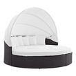 three piece garden set Modway Furniture Daybeds and Lounges Outdoor Beds Espresso White