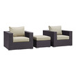 beige patio sectional Modway Furniture Sofa Sectionals Espresso Beige