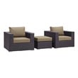 l shaped couch Modway Furniture Sofa Sectionals Espresso Mocha