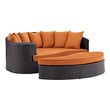 3 piece garden furniture Modway Furniture Daybeds and Lounges Espresso Orange