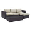 outdoor l shaped couch cushions Modway Furniture Sofa Sectionals Espresso Beige