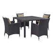 9 piece outdoor furniture set Modway Furniture Bar and Dining Espresso Mocha
