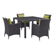 party tables and chairs Modway Furniture Bar and Dining Espresso Peridot